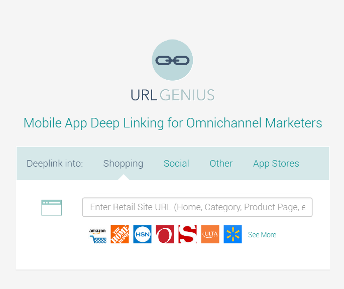 URLgenius deep linking to retail apps.