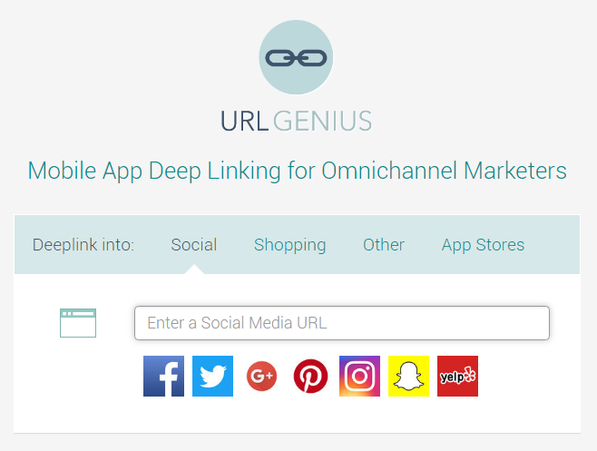 URLgenius Deep Linking to Social Apps