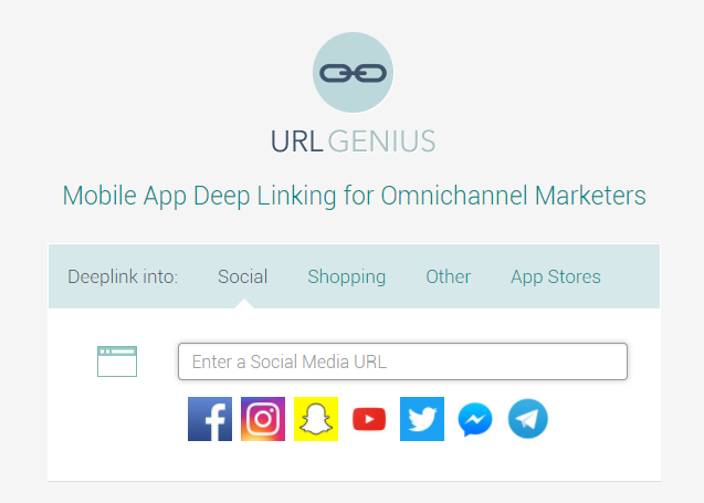 URLgenius Social App Deep Linking