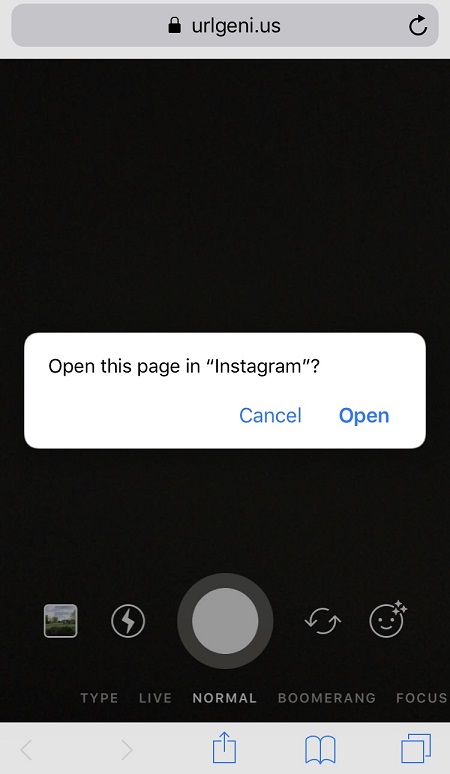 Deep Linking to the Instagram Stories Camera