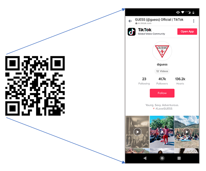 App Deep Links QR Codes To TikTok Content