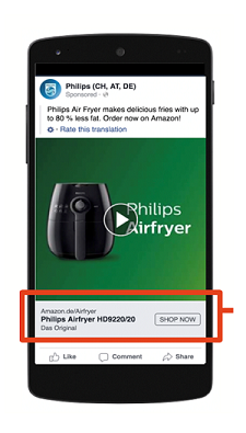 Facebook ads for Amazon products usually have low conversion rate because the shoppers is forced to login to Amazon's website from within the Facebook embedded browser session. Linking shoppers into the Amazon app when installed removes friction and increases conversion rates by as much as 200%  