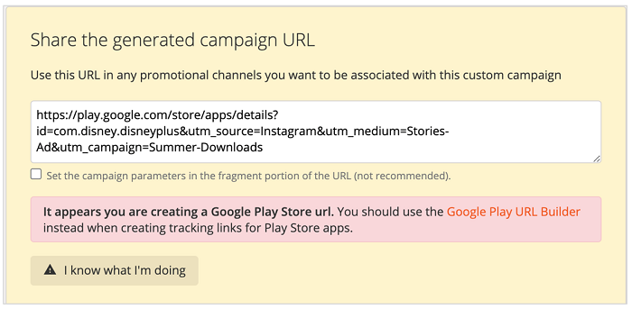 How to generate campaign URL in Google Play URL Builder for tracking Android App Store installs