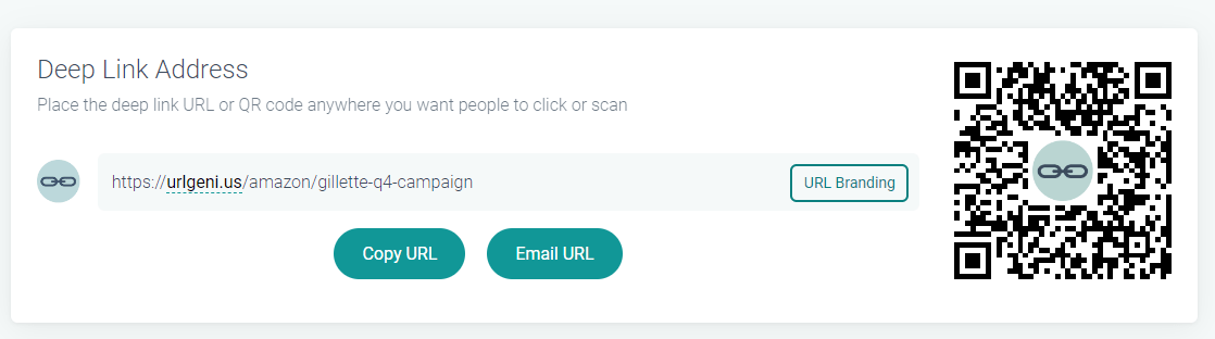 URLgenius-generated Gillette Amazon ad QR code