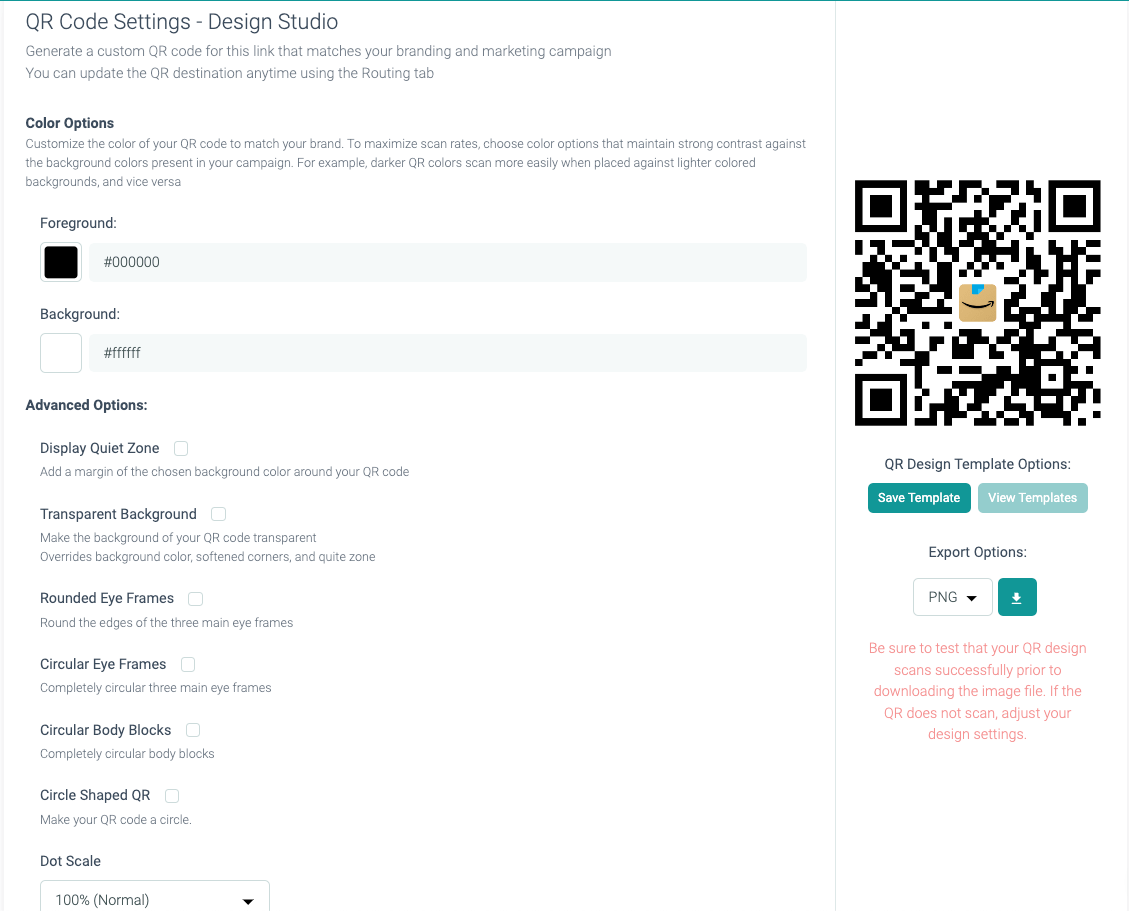 URLgenius-generated Amazon affiliate QR code customization 