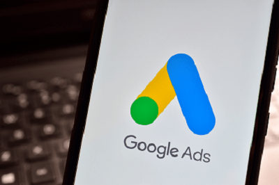 Google Ads app screen on smartphone