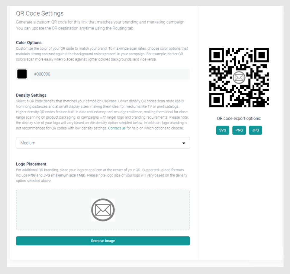 URLgenius-generated email QR code to open email app customization