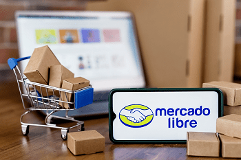 Mercado Libre app on smart phone