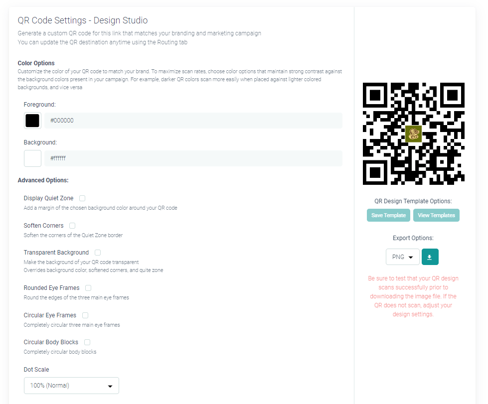 URLgenius-generated TikTok to mobile app QR code customization