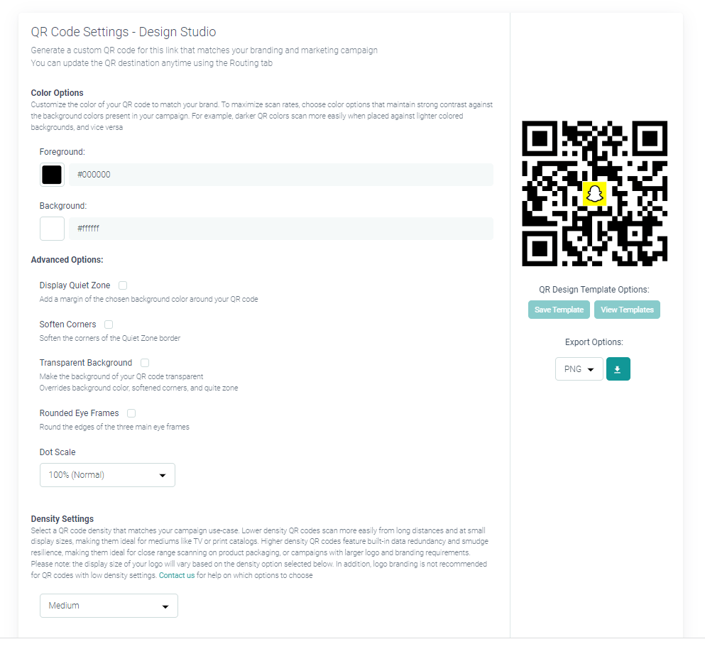 URLgenius-generated Snapchat QR code customization