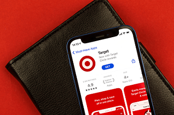 Target app download screen smartphone