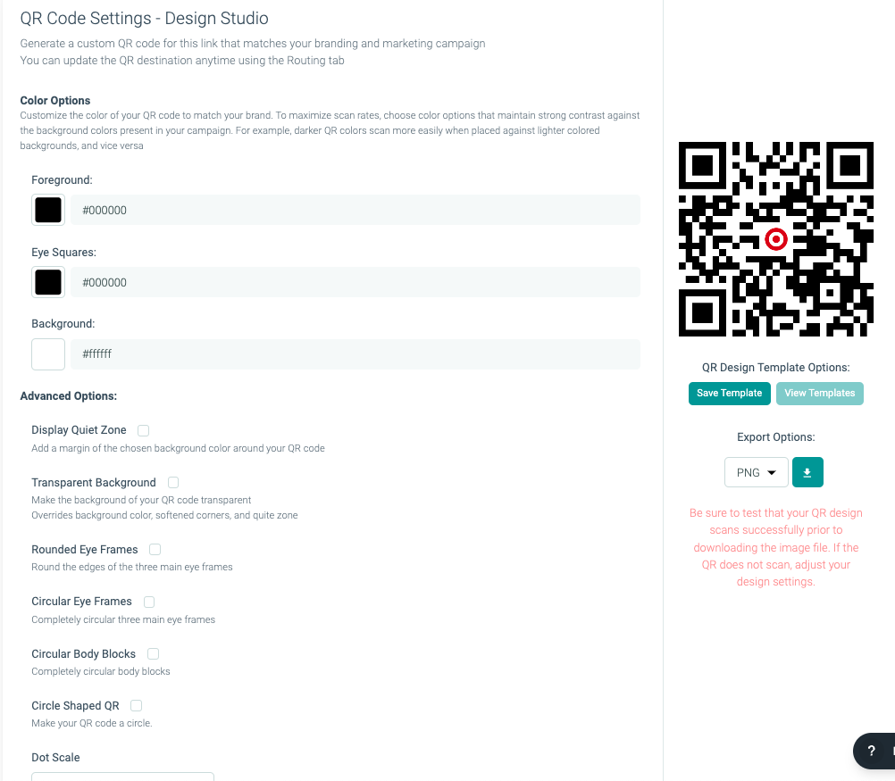 URLgenius-generated Target Plus affiliate app QR code customization 