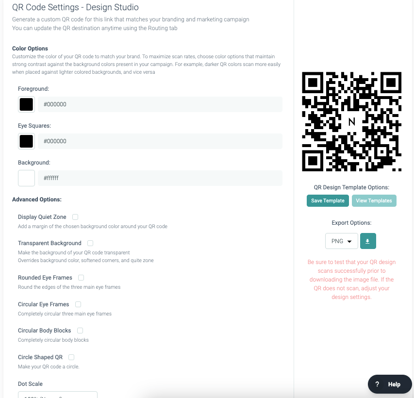 URLgenius-generated Nordstrom app QR code customization 